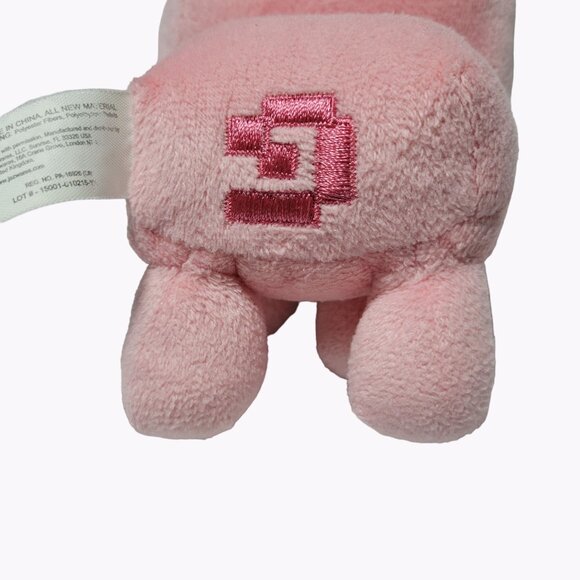 Mojang Minecraft Pig 6 inch Plush Pink Video Game Stuffed Animal Toy 2014 - Picture 5 of 7